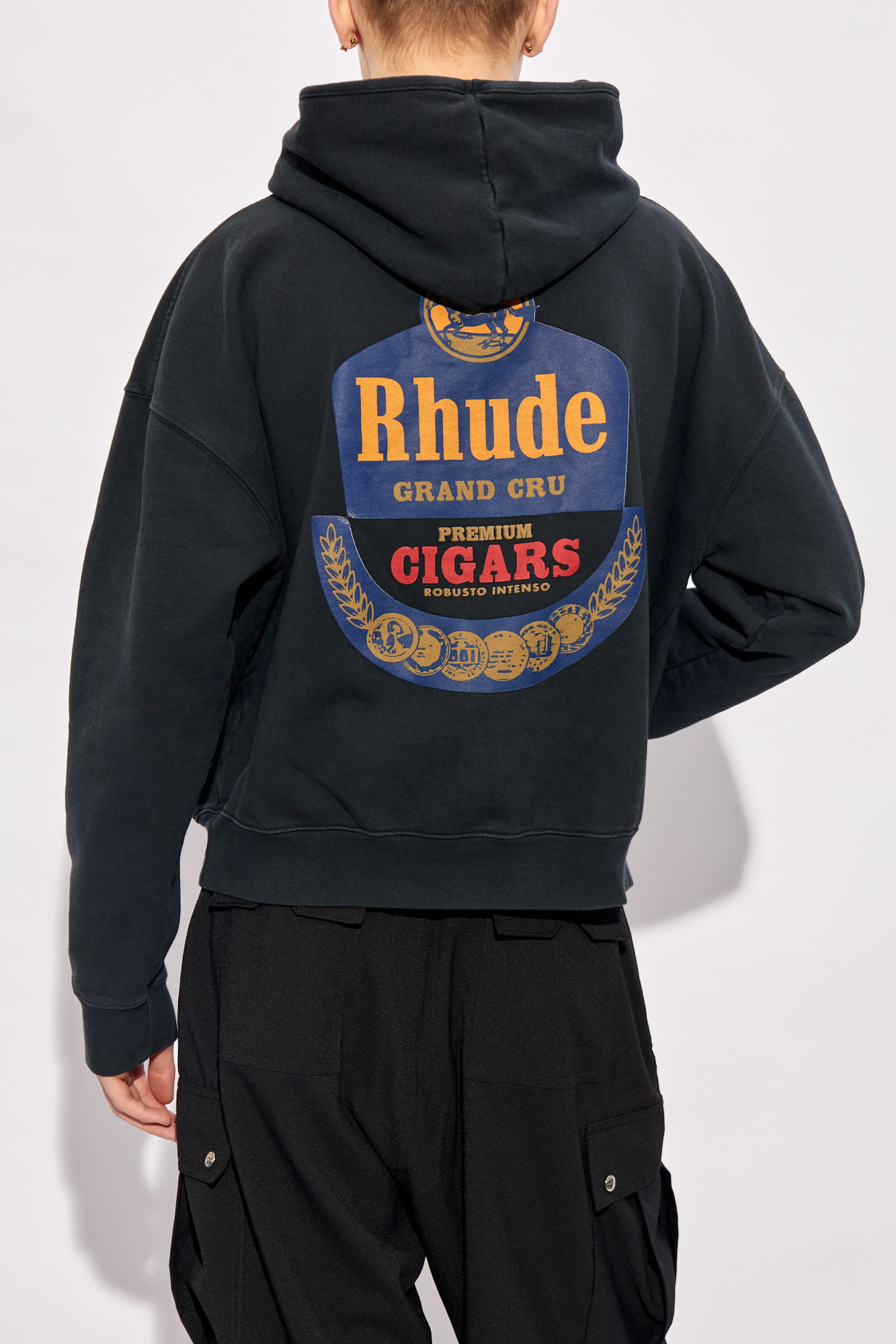 Black Hoodie with logo Rhude - Vitkac Canada